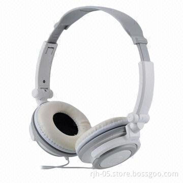 Folding slim stereo headphones